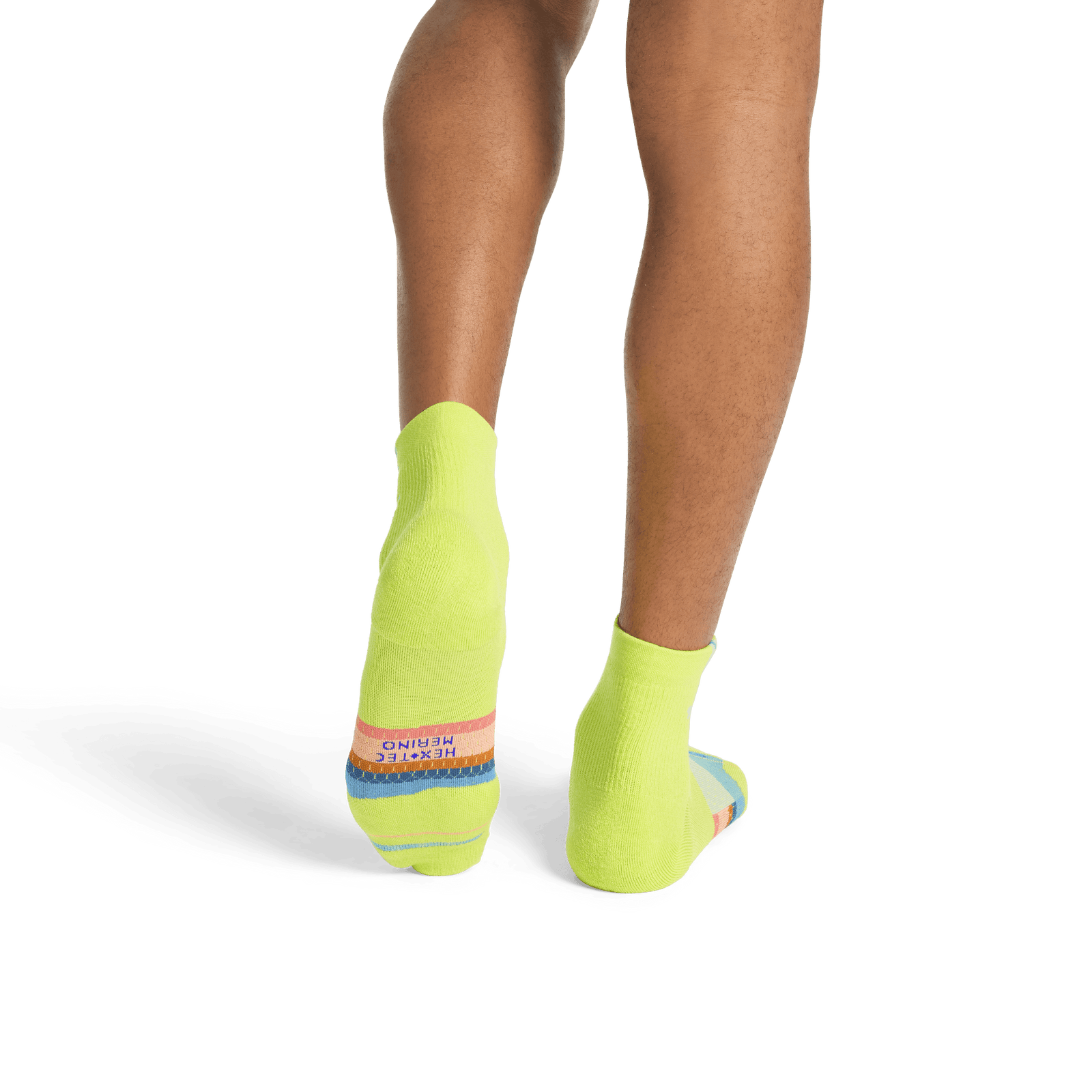 Merino Wool Blend Athletic Quarter Socks - Green Chartreuse MO2 [8067]