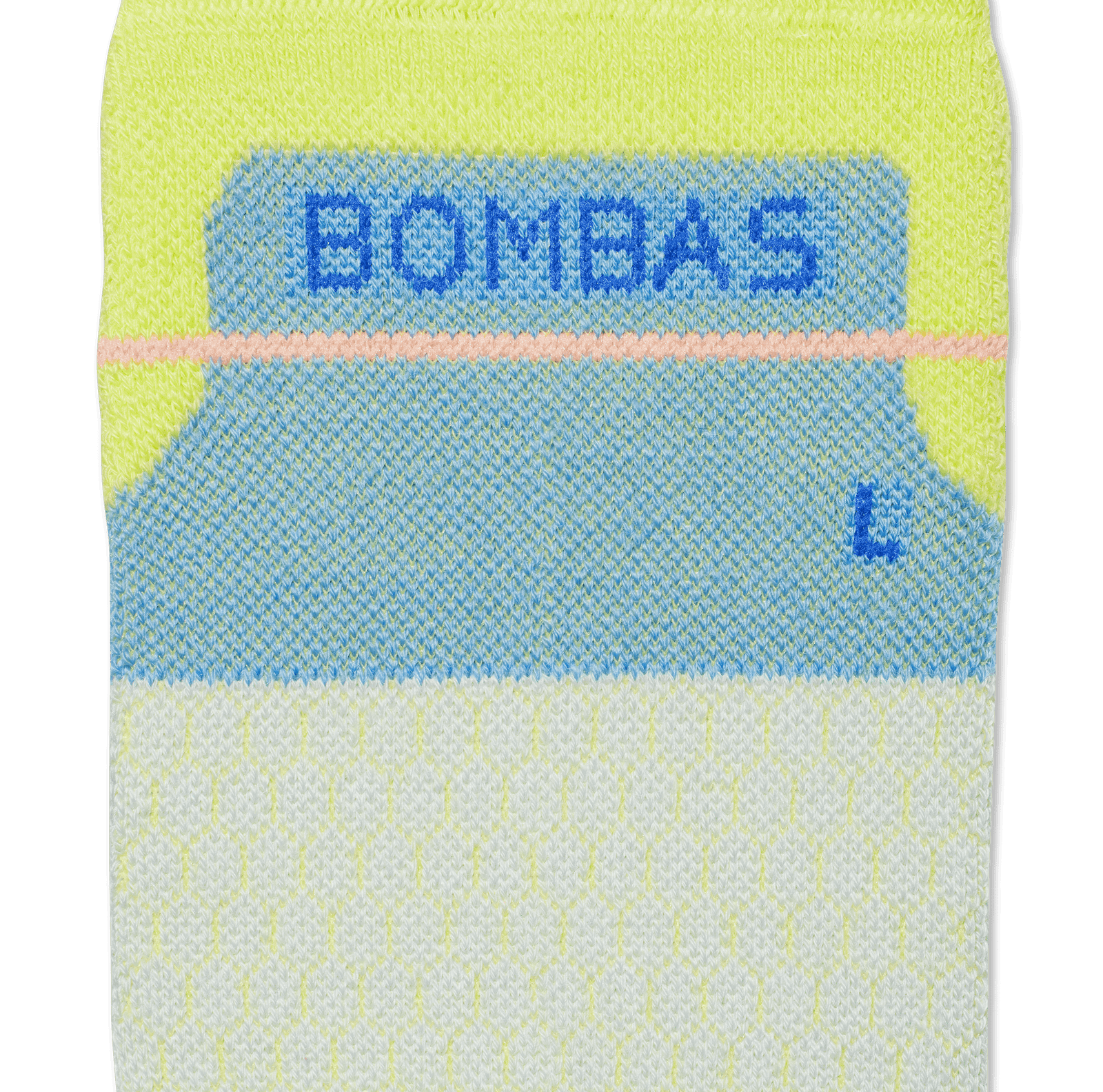 Merino Wool Blend Athletic Calf Socks - Green Chartreuse Detail [8068]