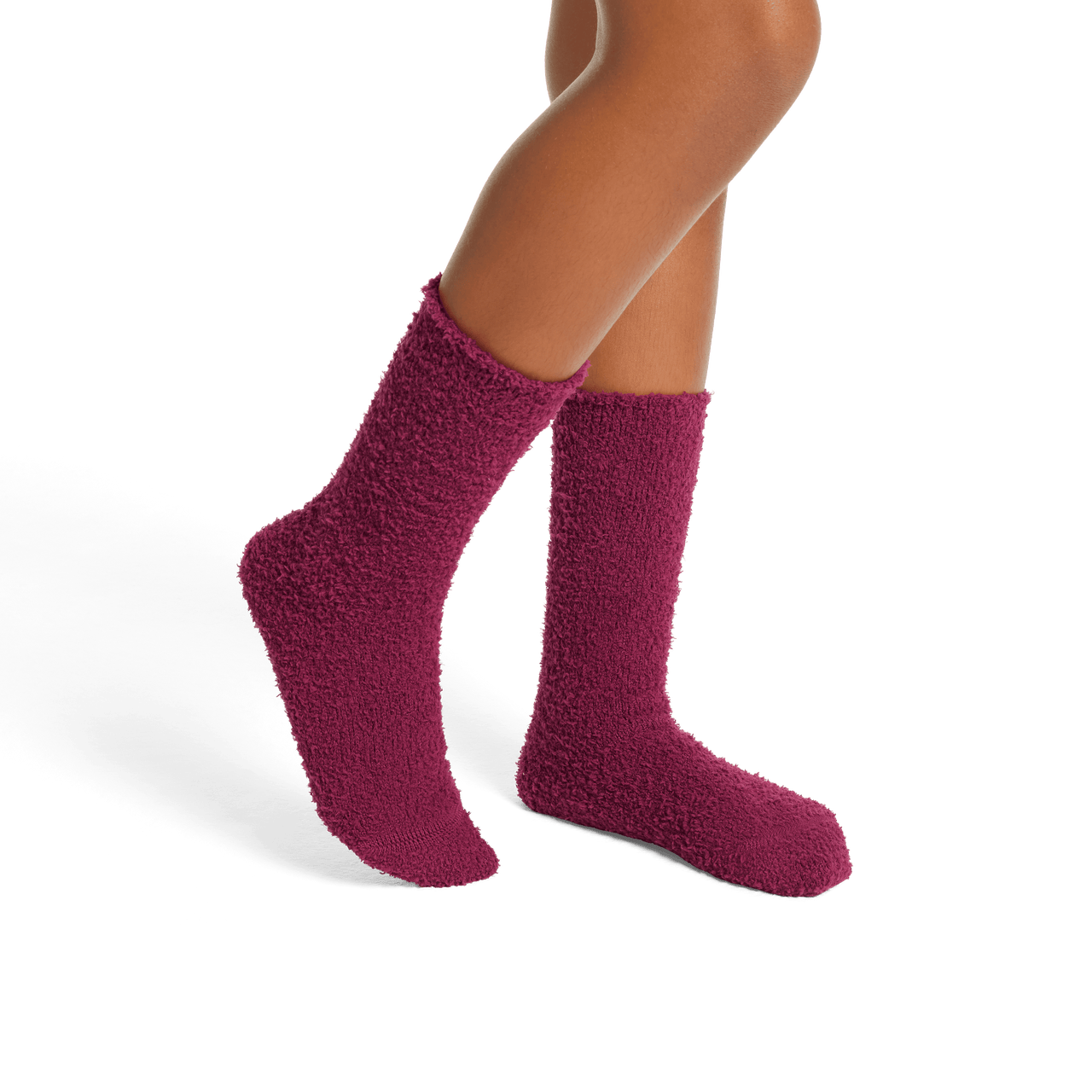 Youth Fuzzy Calf Socks - Cabernet YO1 [8161]