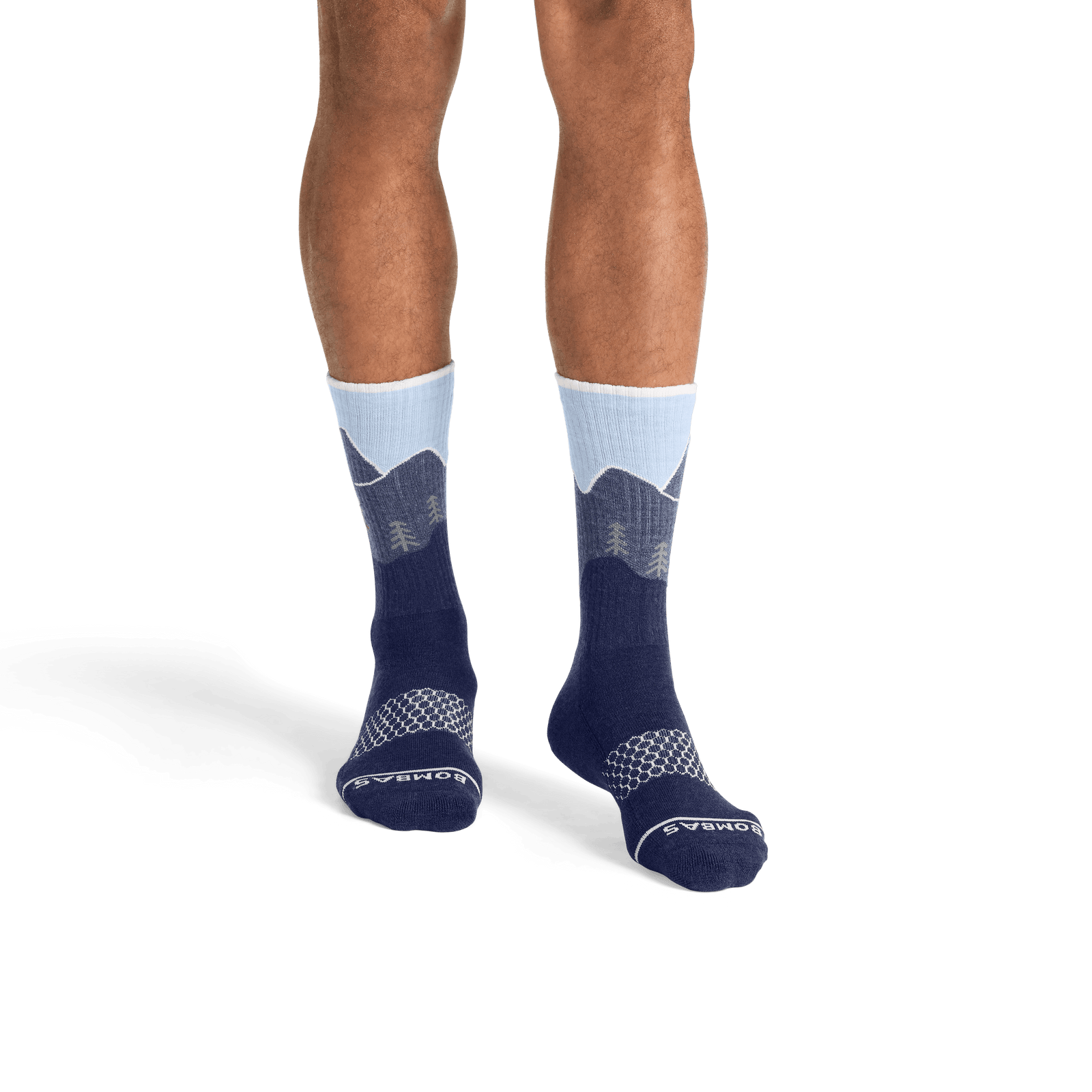 Merino Wool Blend Calf Socks - Varsity Navy Heather MO1 [8178]