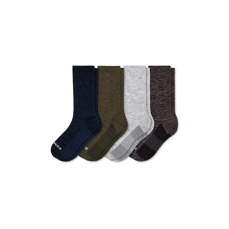 Men’s Two Tone Calf Sock 4-Pack - Trail Hike Rotation