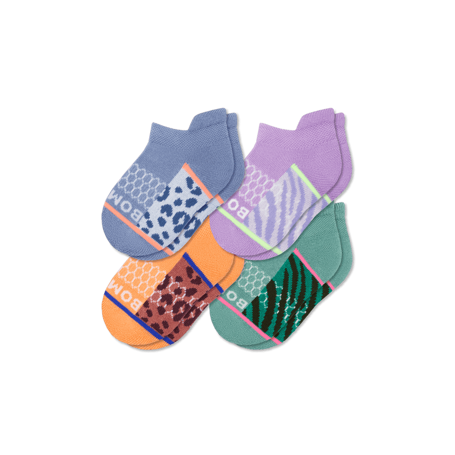Toddler Wild Wear Ankle Sock 4-Pack - Comfort Everyday Fit