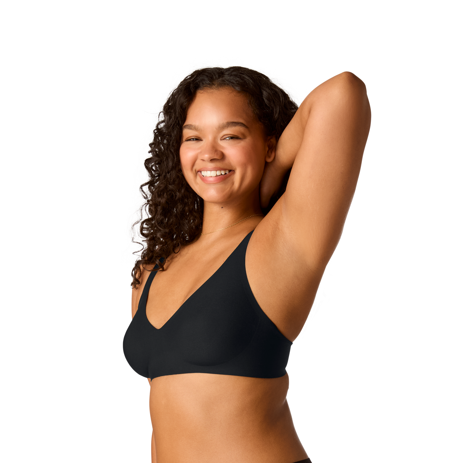No Show Plunge Bralette - Black WO1 [8252]
