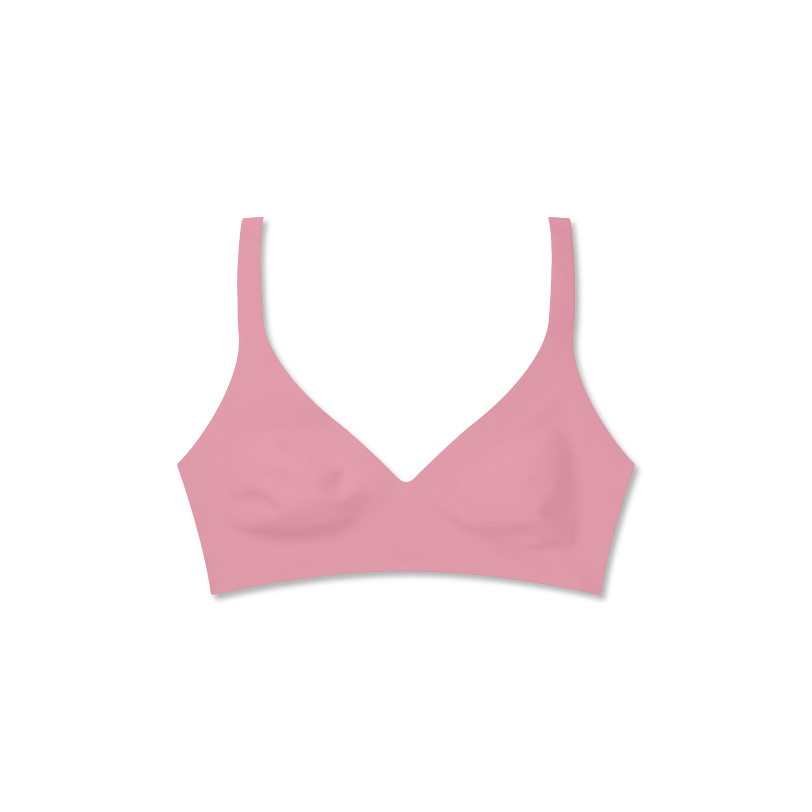 Women's No Show Plunge Bralette - Dried Rose L [8252]