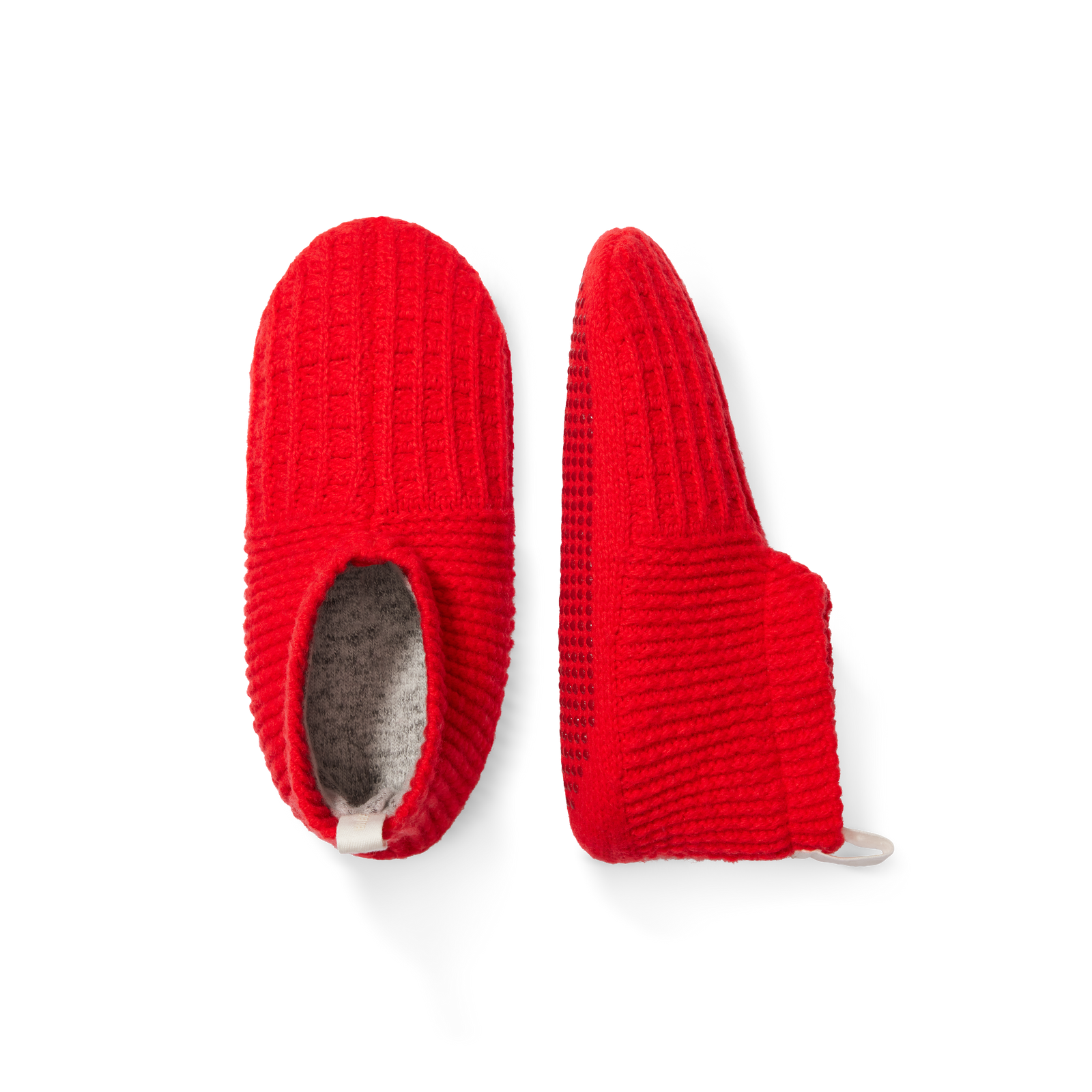 Youth Waffle Gripper Slipper - Red Sky L Front + Side [8283]