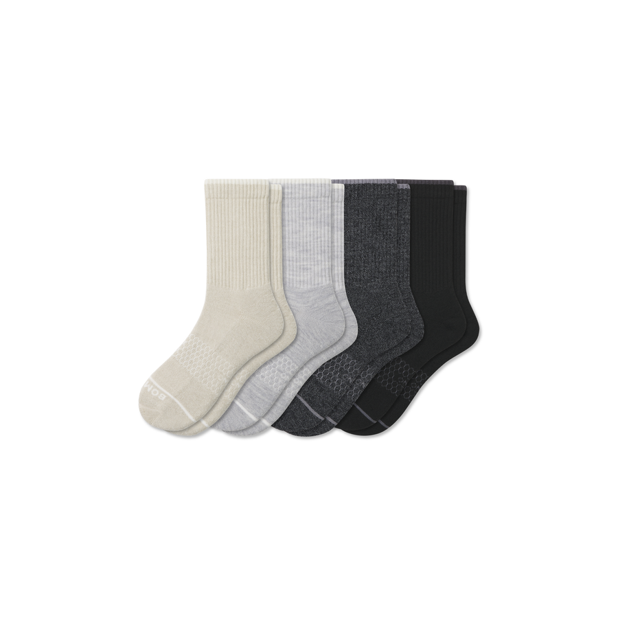 Men's Merino Wool Blend Half Calf Sock 4-Pack - Everyday Lounge Fit