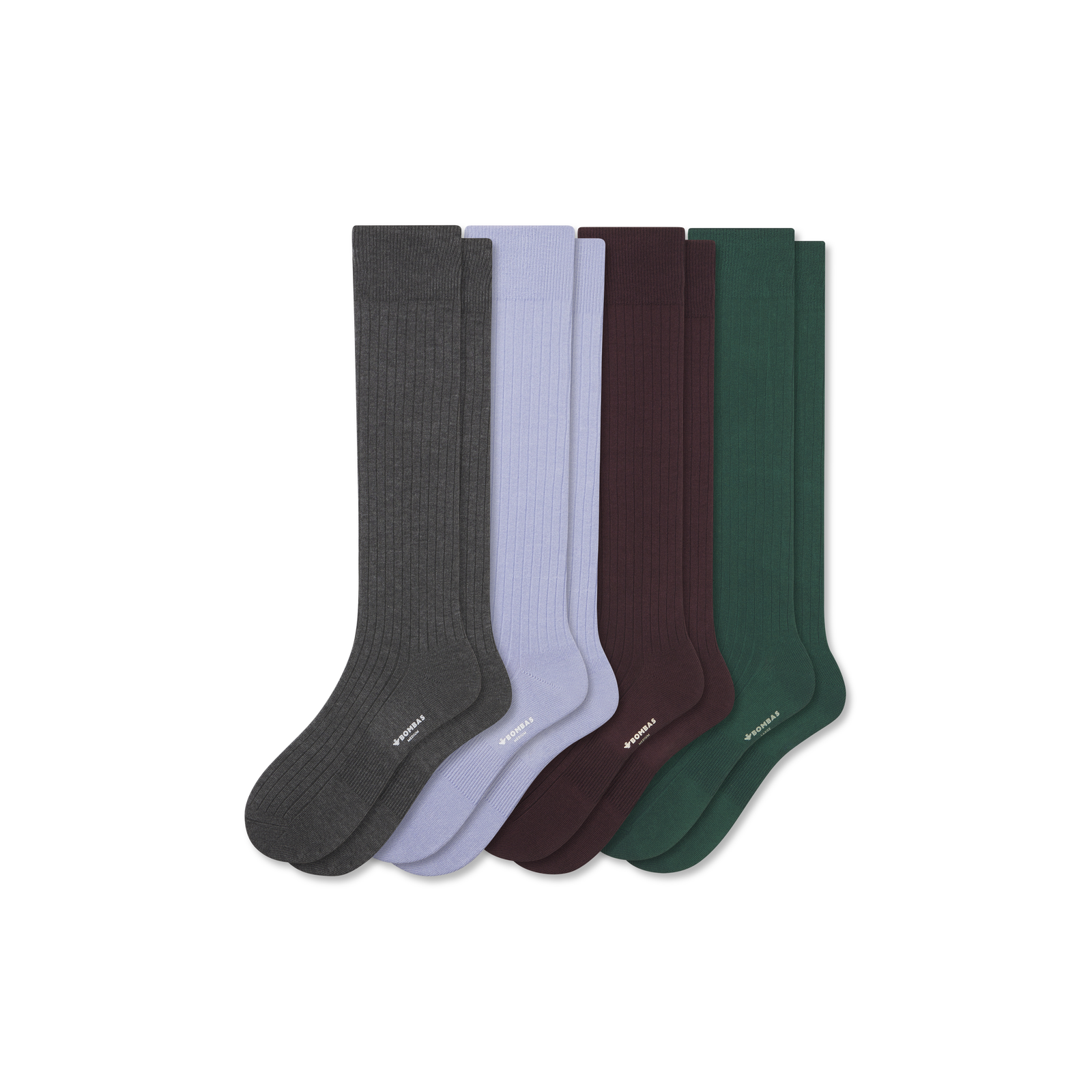 Men's Ribbed Dress Over the Calf Sock 4-Pack - Dawn Grey Mix