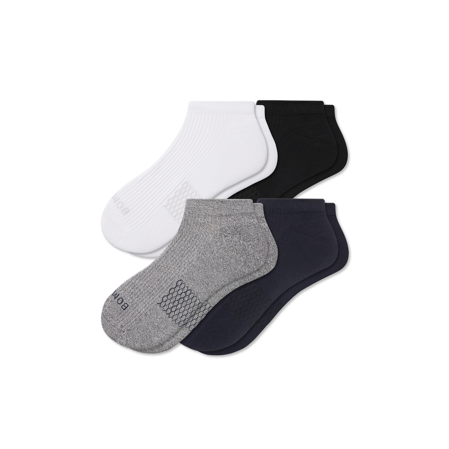 Men's Modern Rib Ankle Sock 4-Pack - Smooth Low Cut Rotation