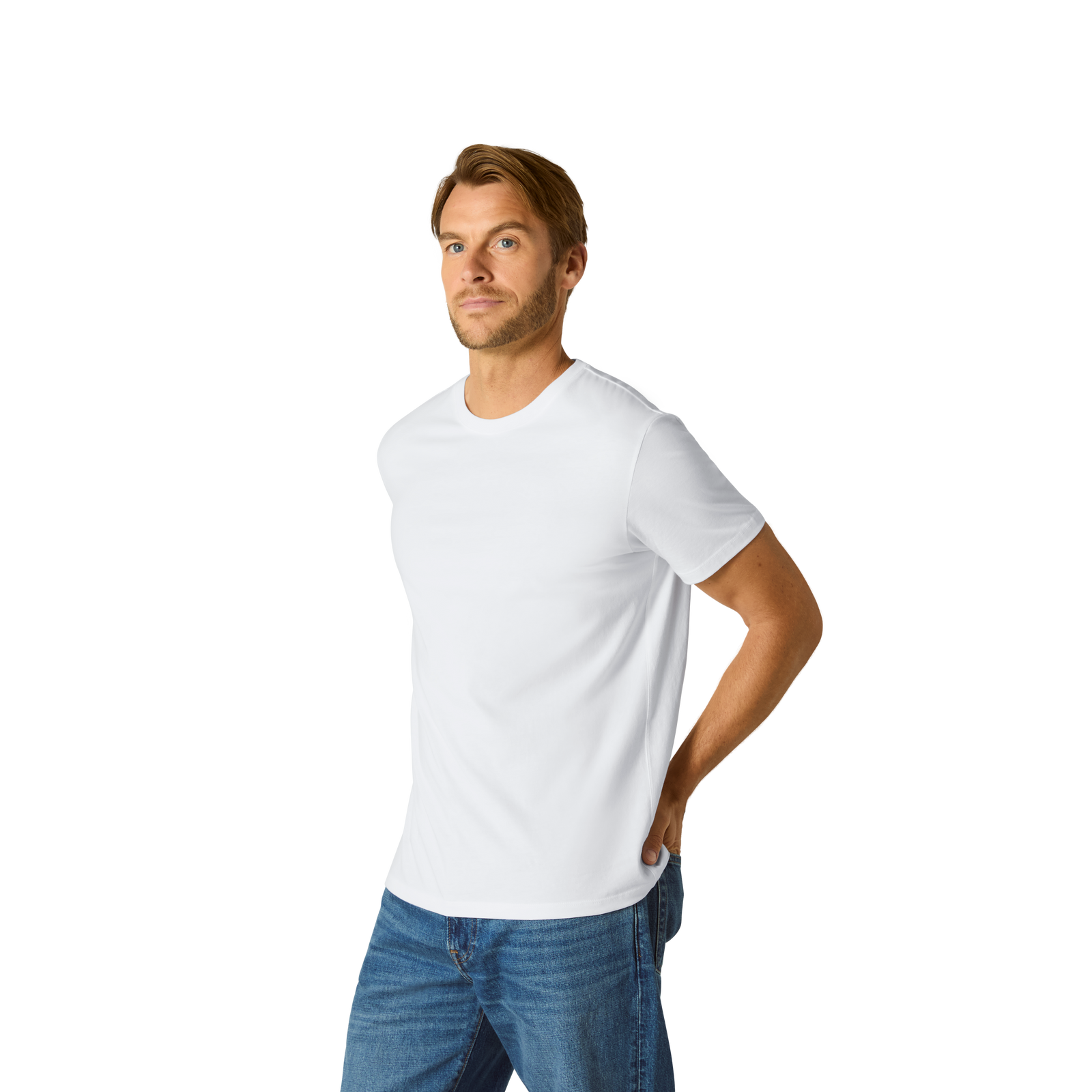 Pima Cotton Crew Neck T-Shirt - White MO2 [8525]