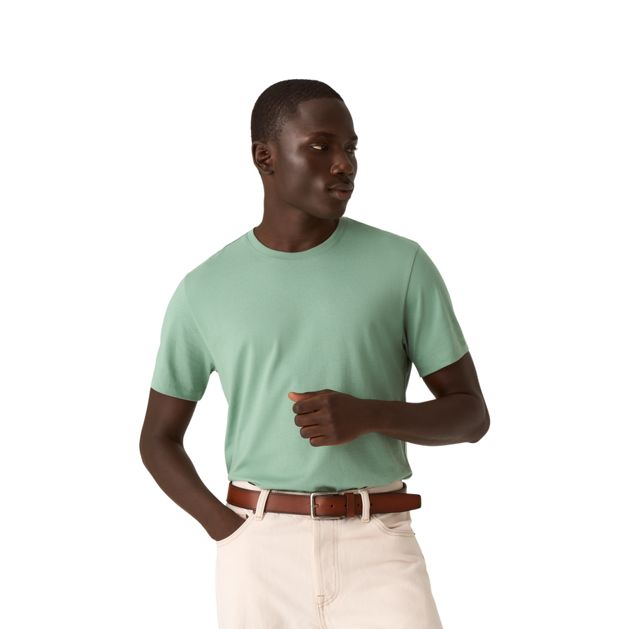 Men's Pima Cotton Crew Neck T-Shirt - Essential Crew Comfort