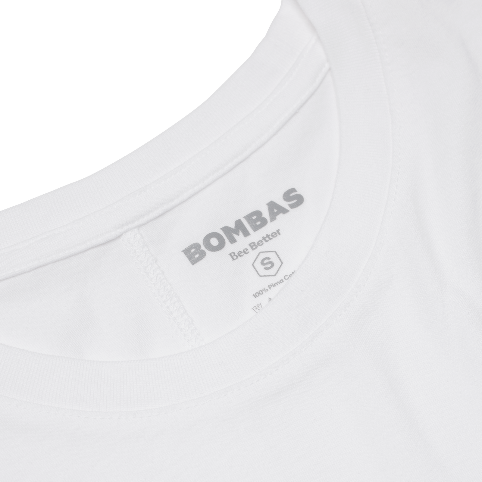 Women's Pima Cotton Slim Crew Neck T-Shirt - White Detail [8528]
