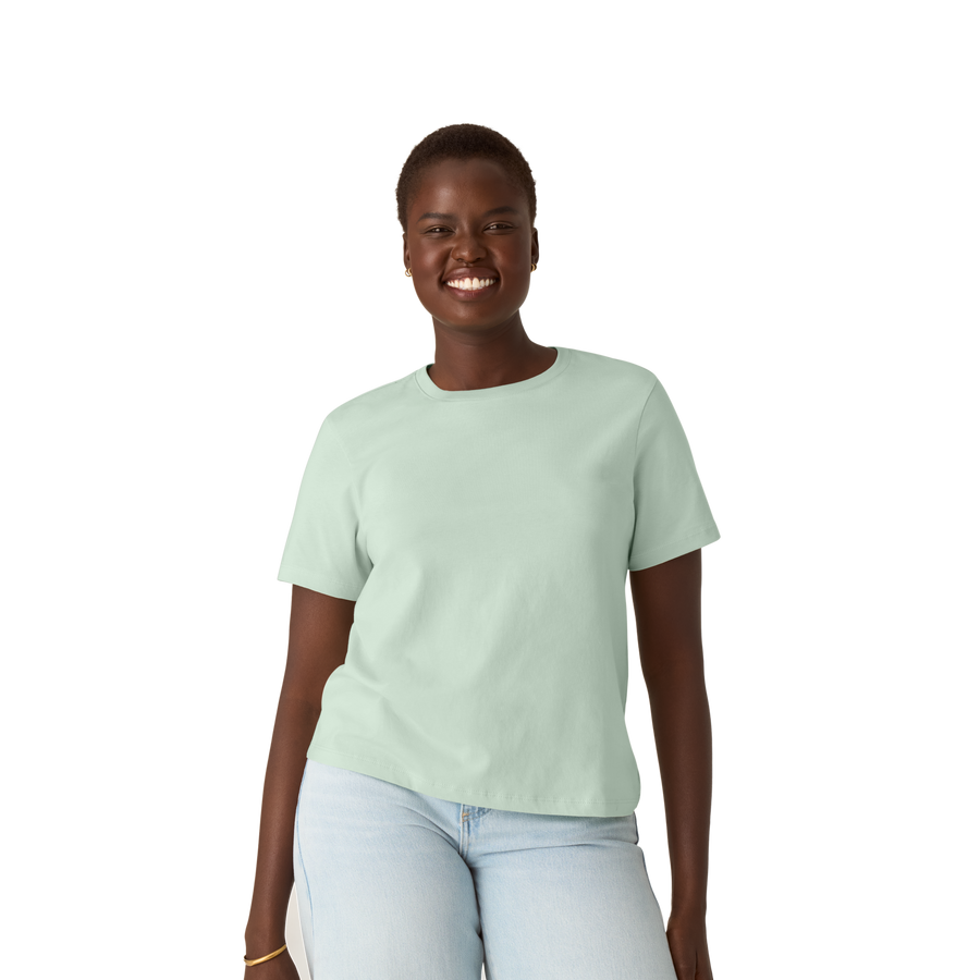 Women's Pima Cotton Crew Neck T-Shirt - Premium Tank Layer