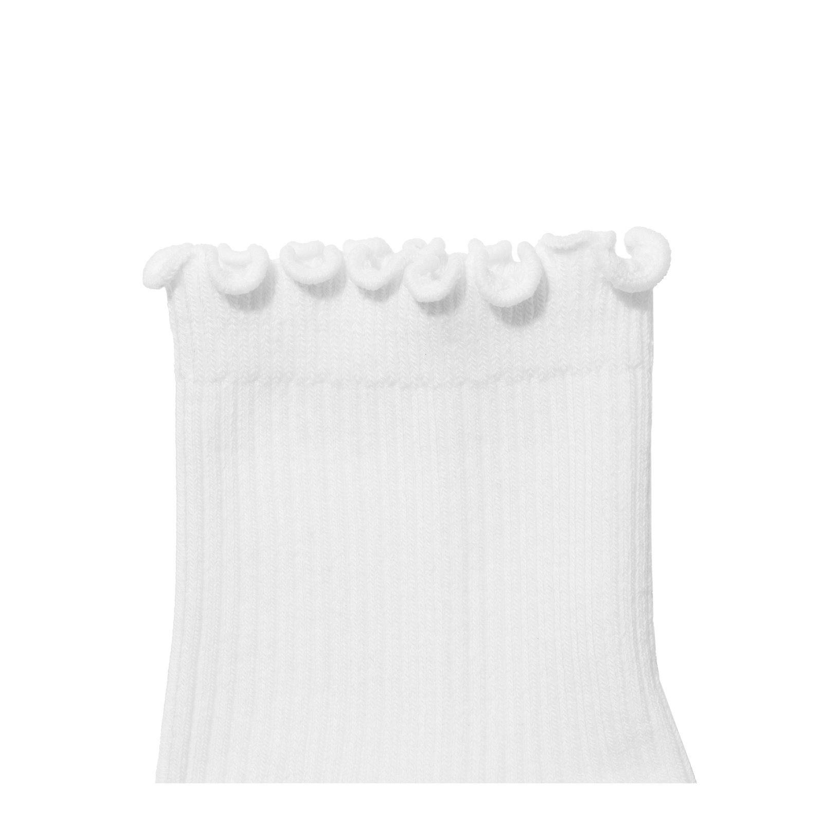 Ruffle Rib Quarter Socks - white Detail [8562]