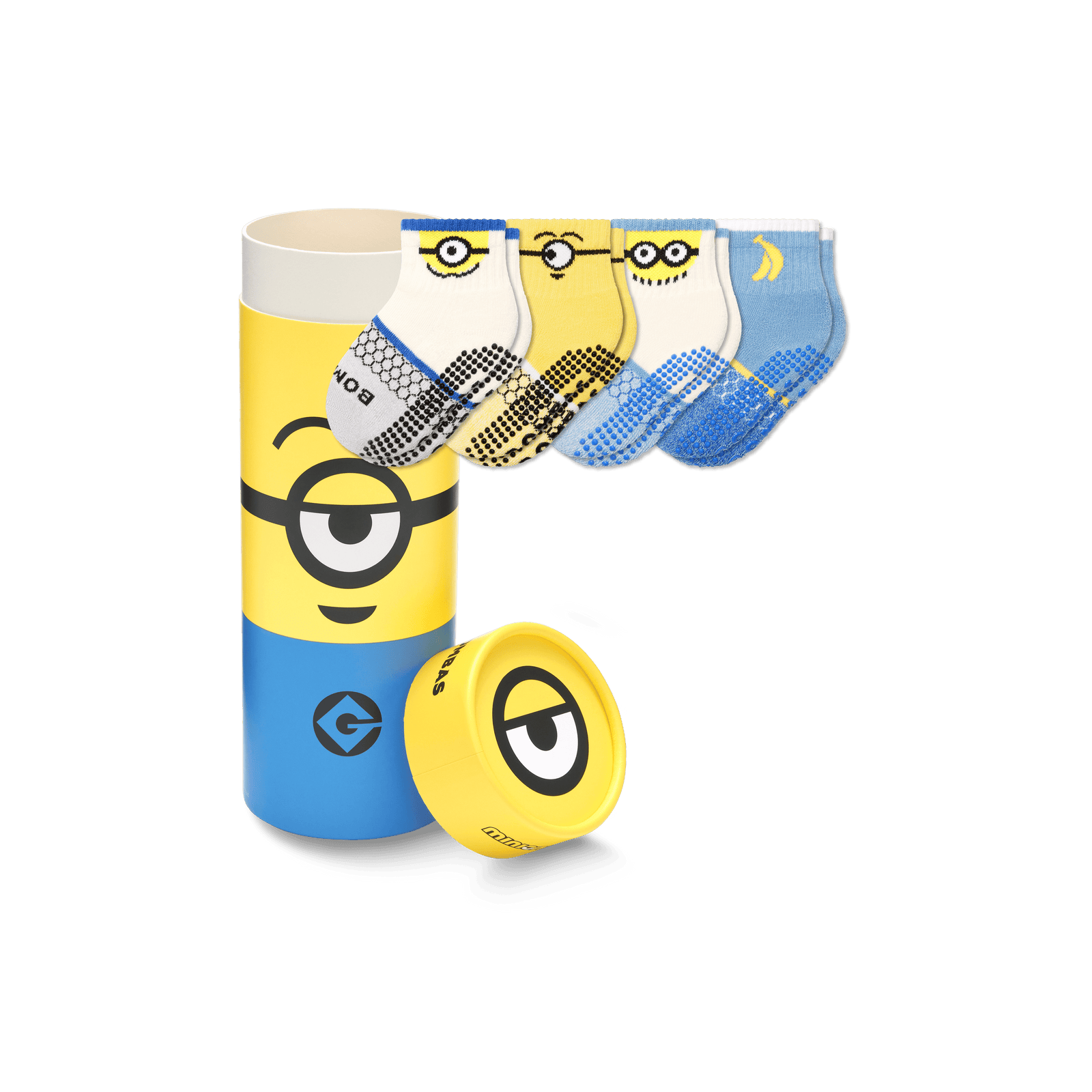 Toddler Minions X Bombas Gripper Calf Sock 4-Pack Gift Box - minion mix