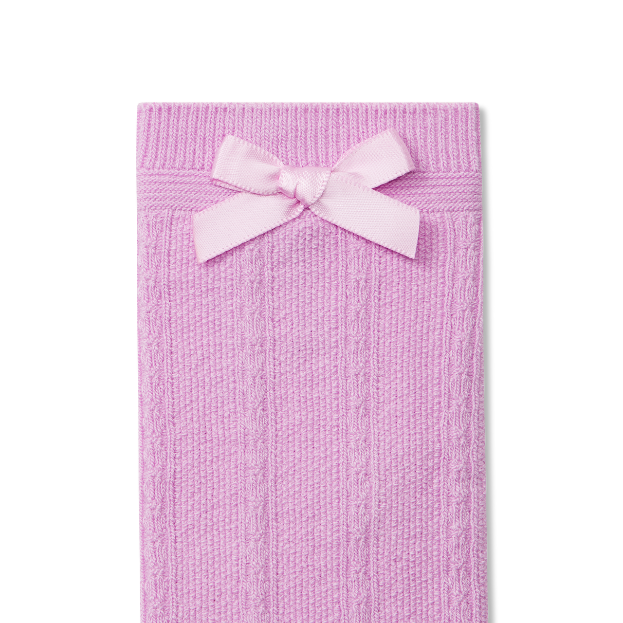 Youth Textured Bow Calf Socks - Wildflower Detail [8595]