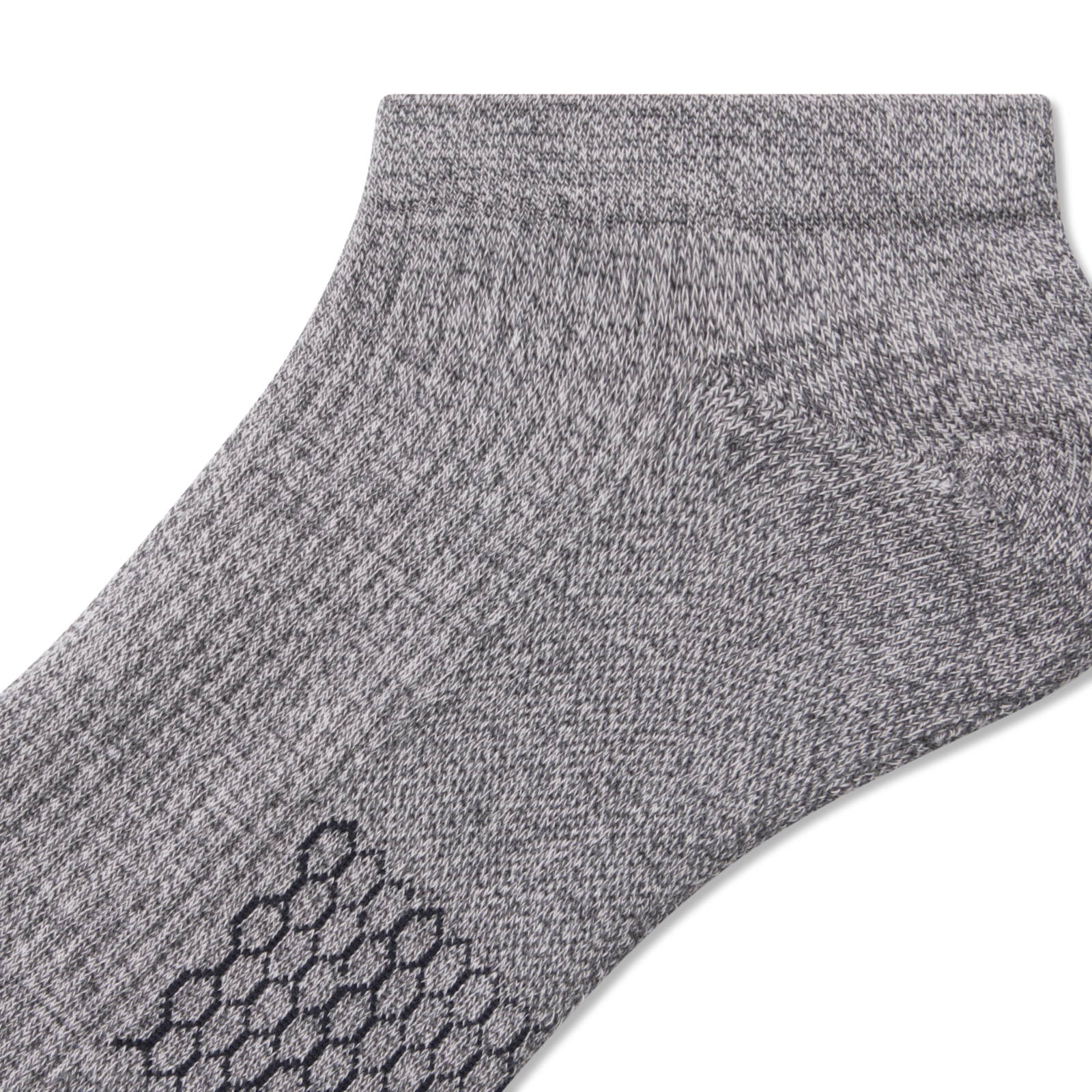 Modern Rib Ankle Socks - Washed Black Soft White Detail [8607]