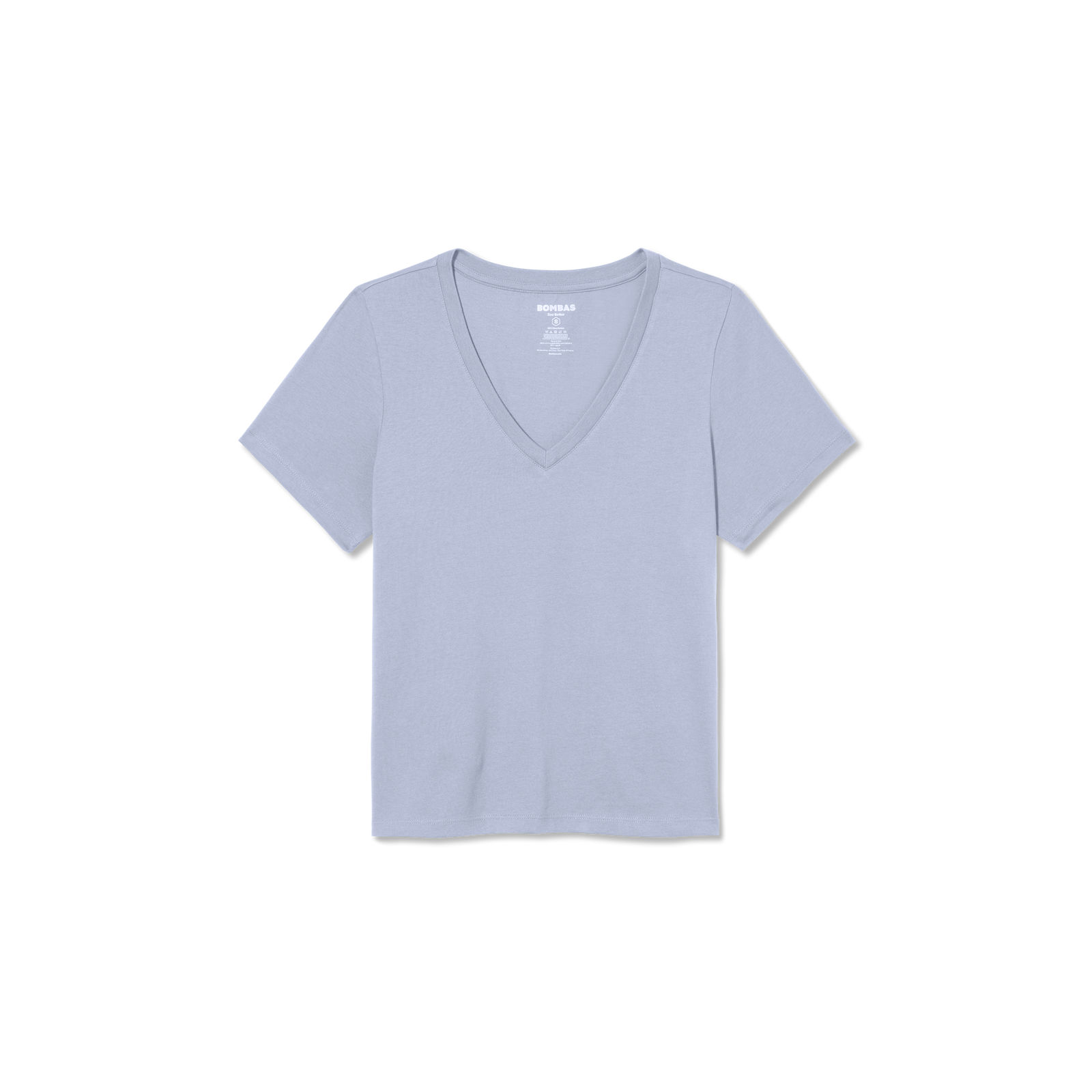 Women's Pima Cotton V-Neck T-Shirt - Skysail Blue L [8738]