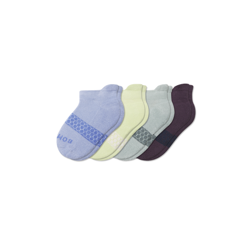 Junior Solids Ankle Sock 4-Pack - Dawn Lime Mix L [8946]