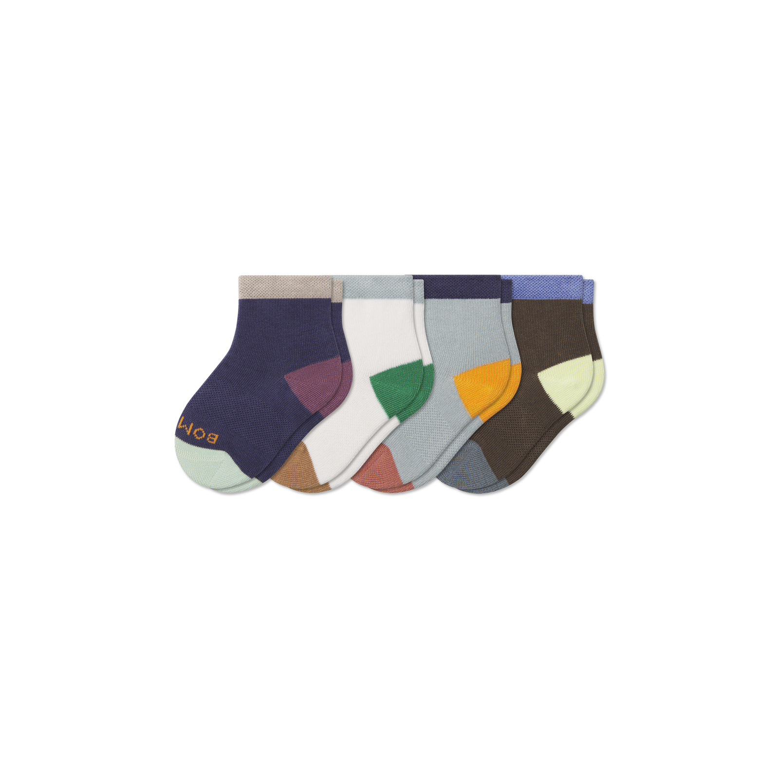 Toddler Lightweight Calf Sock 4-Pack - Navy Moss Mix L [8957]