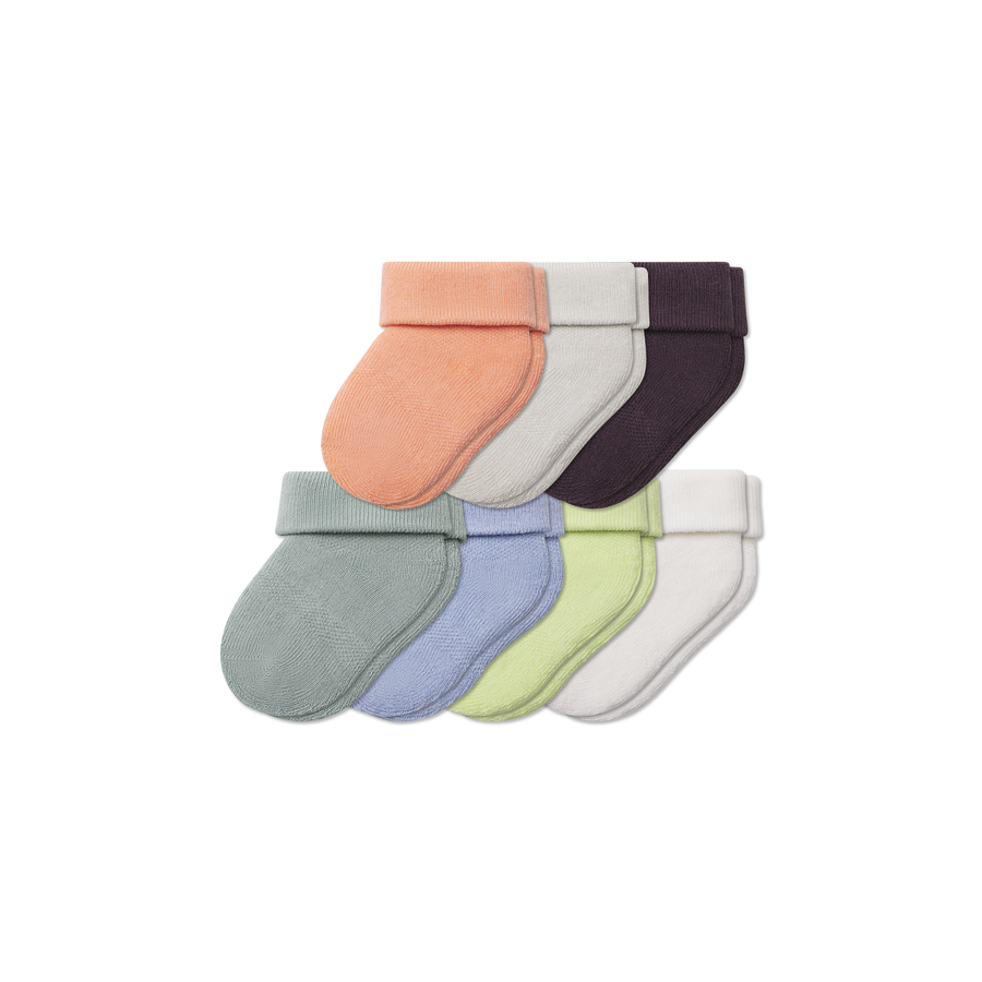 Baby Week of Bombas Calf Sock 7-Pack (0-6 Months) - Smooth Run Step