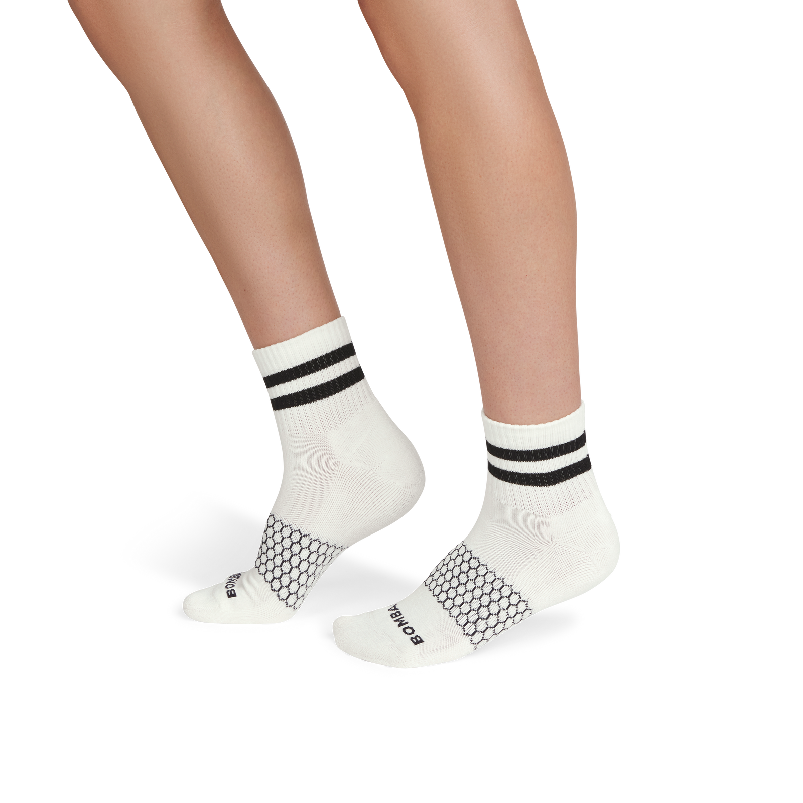 Quarter Socks - soft white black WO1 [9006]