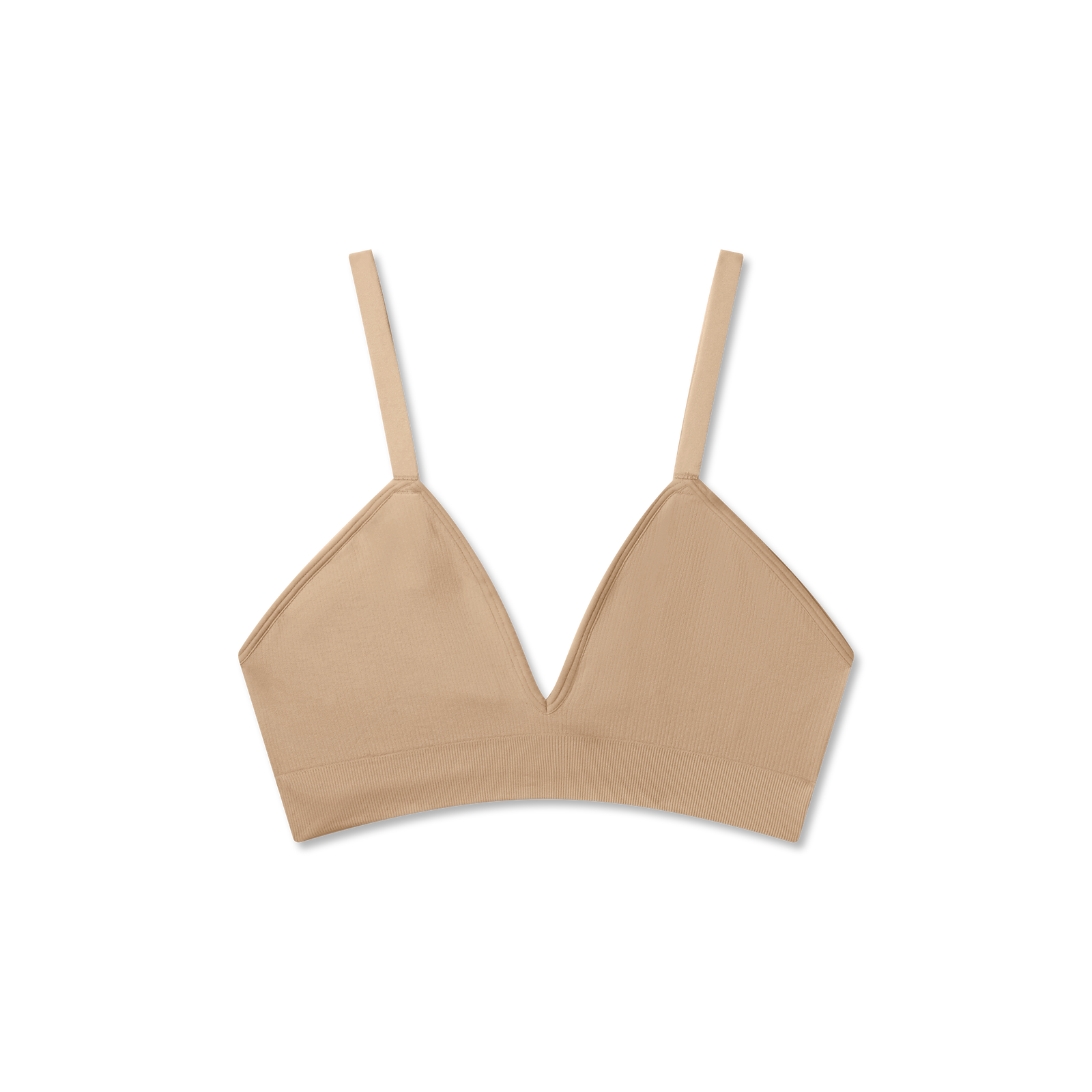 Women's Seamless Triangle Bralette - Sahara Sand L [9112]