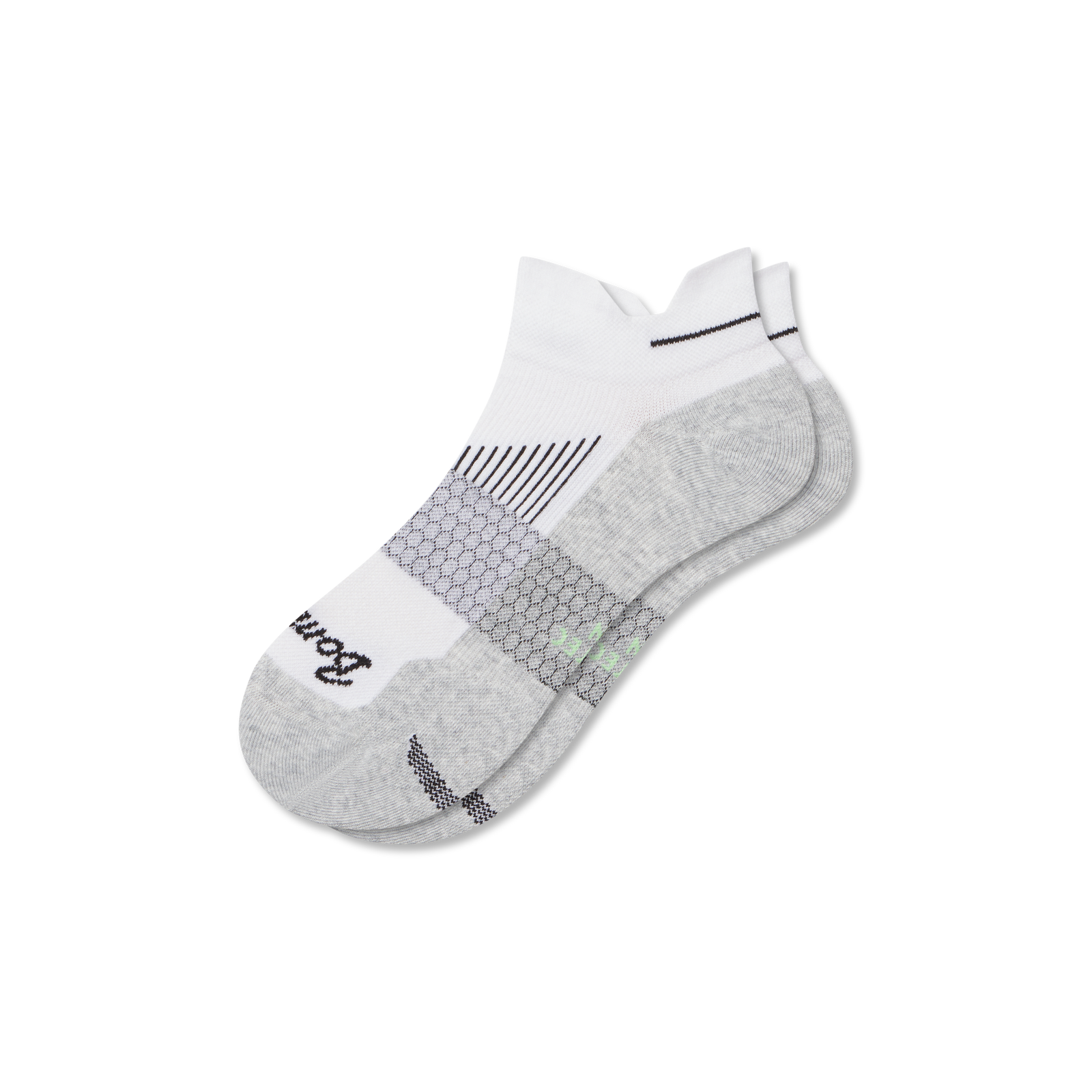 Running Ankle Socks - white heather L [9153]