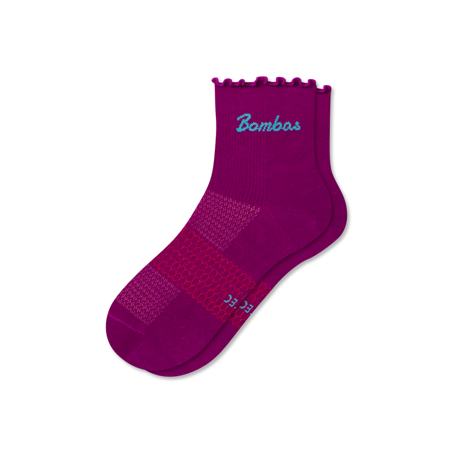 Women’s UltraLite Ruffle Sport Quarter Socks - Smooth Office Pair