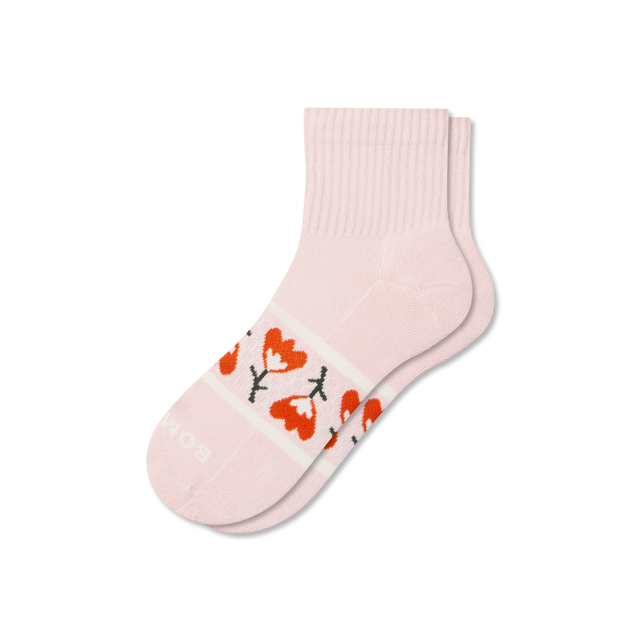 Women's Garden Party Quarter Socks - Fresh Home Fit