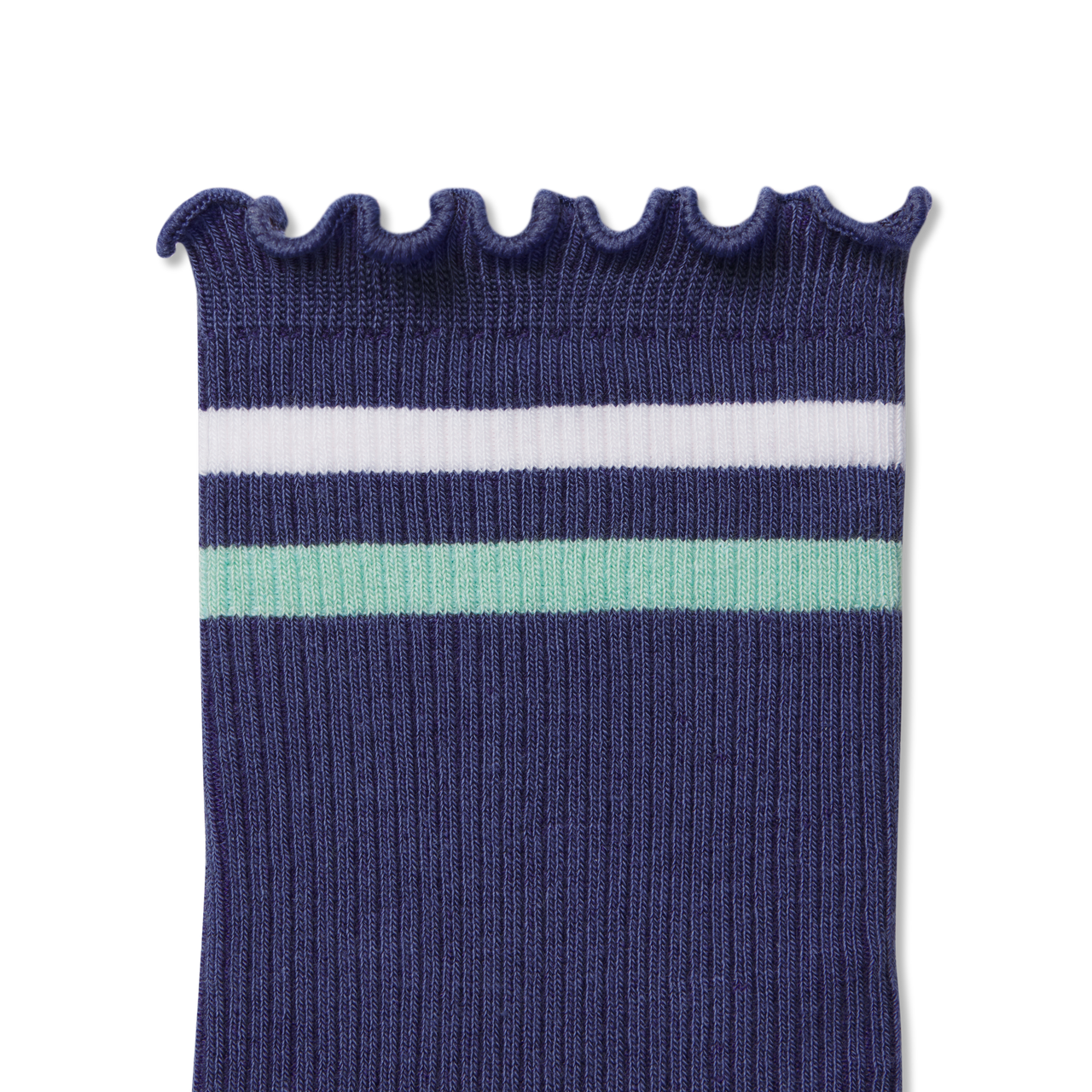 Ruffle Rib Quarter Socks - light indigo Detail [9178]