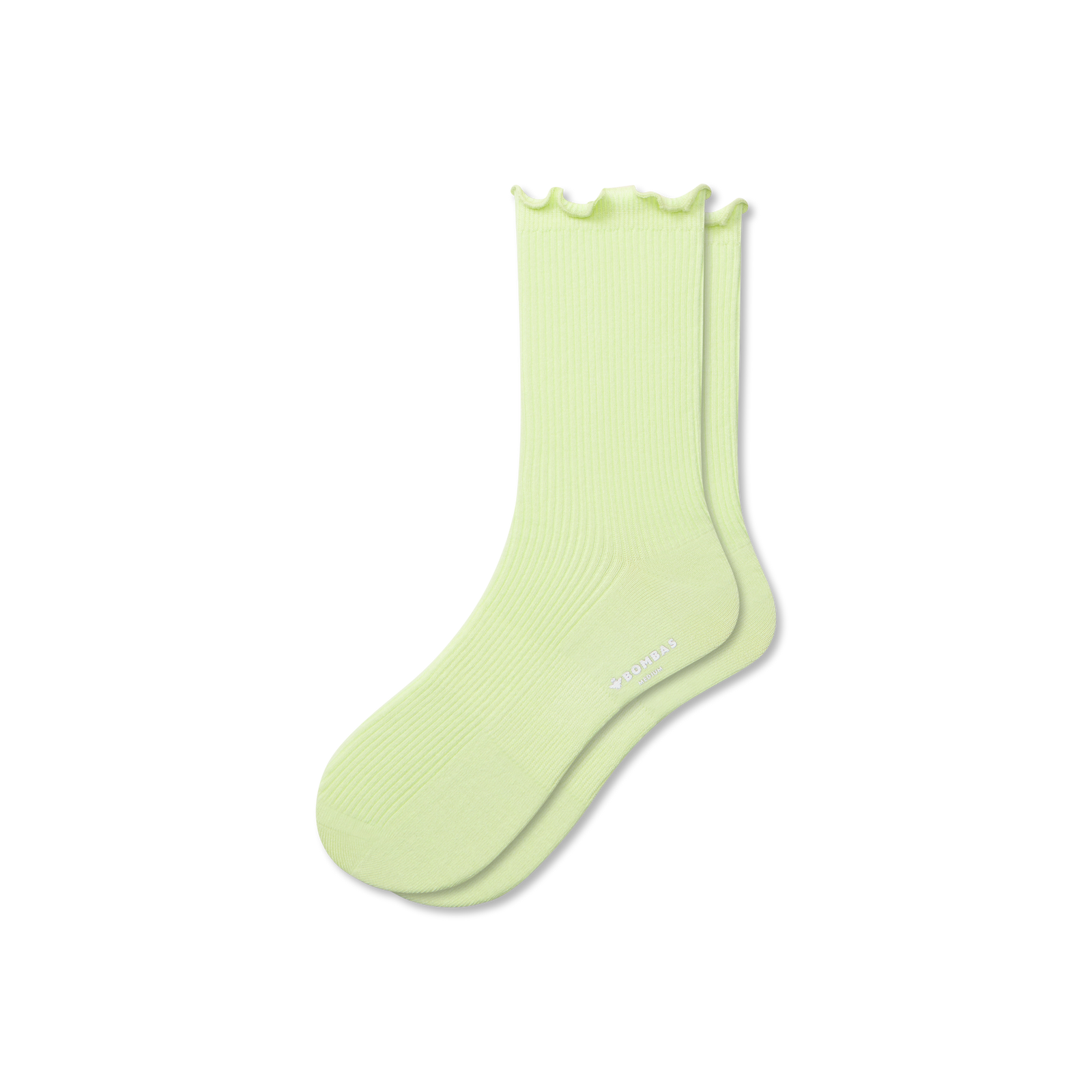 Ruffle Rib Half Calf - Soft Lime L [9285]
