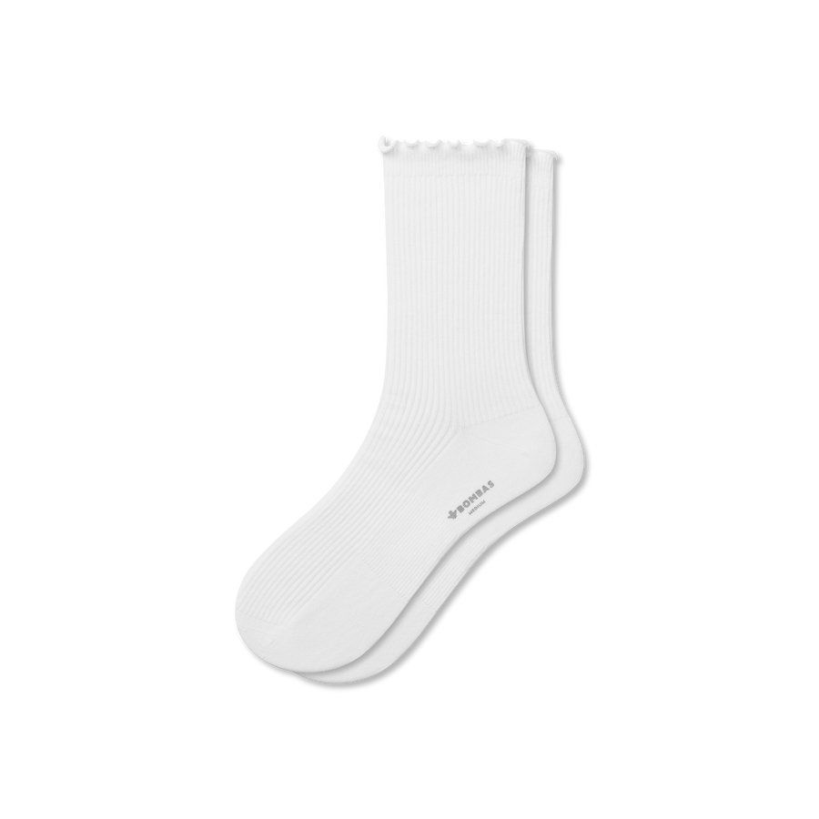 Women's Ruffle Rib Half Calf Socks - Steady Run Wear