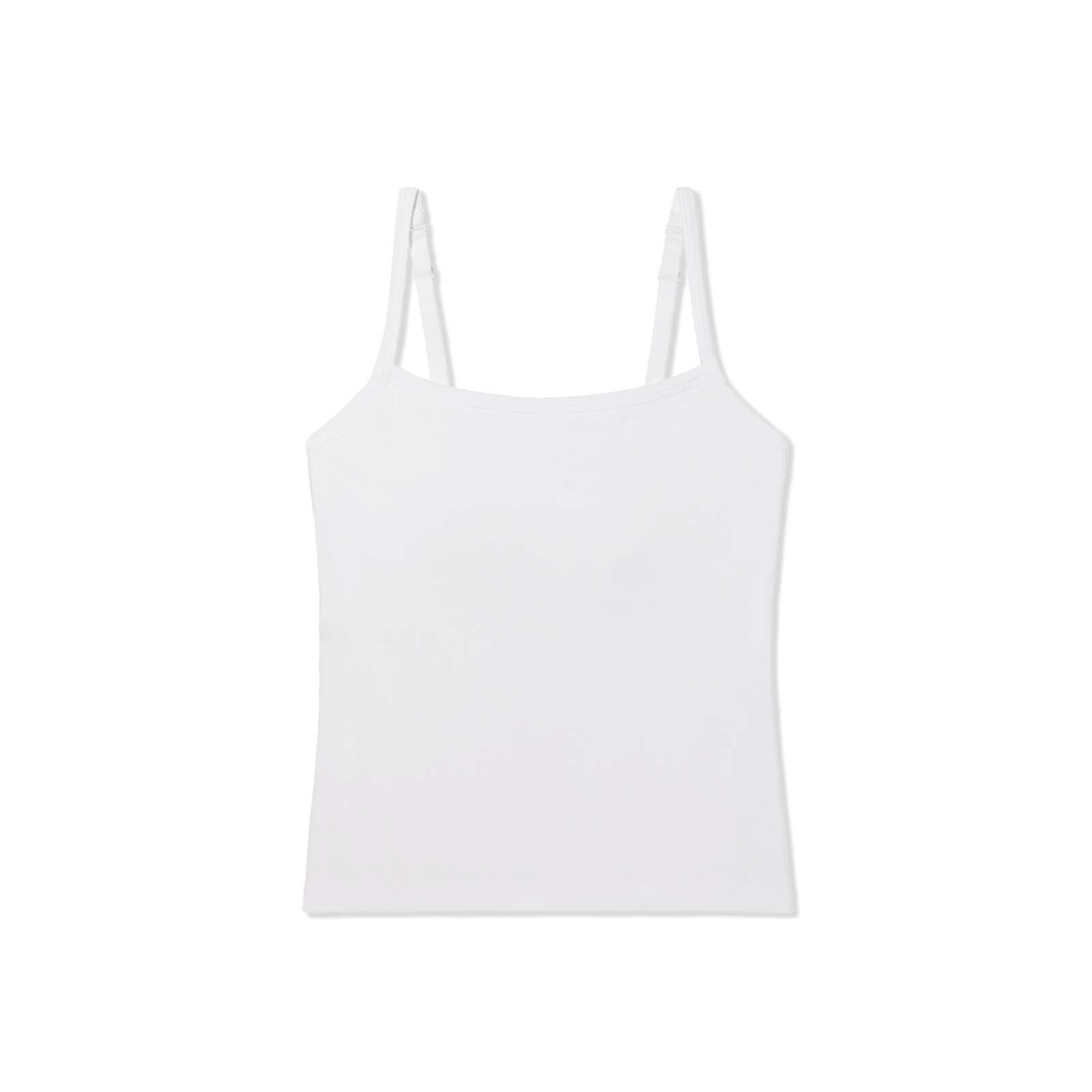 Women's Built-in Bra Seamless Cami - White L [9349]