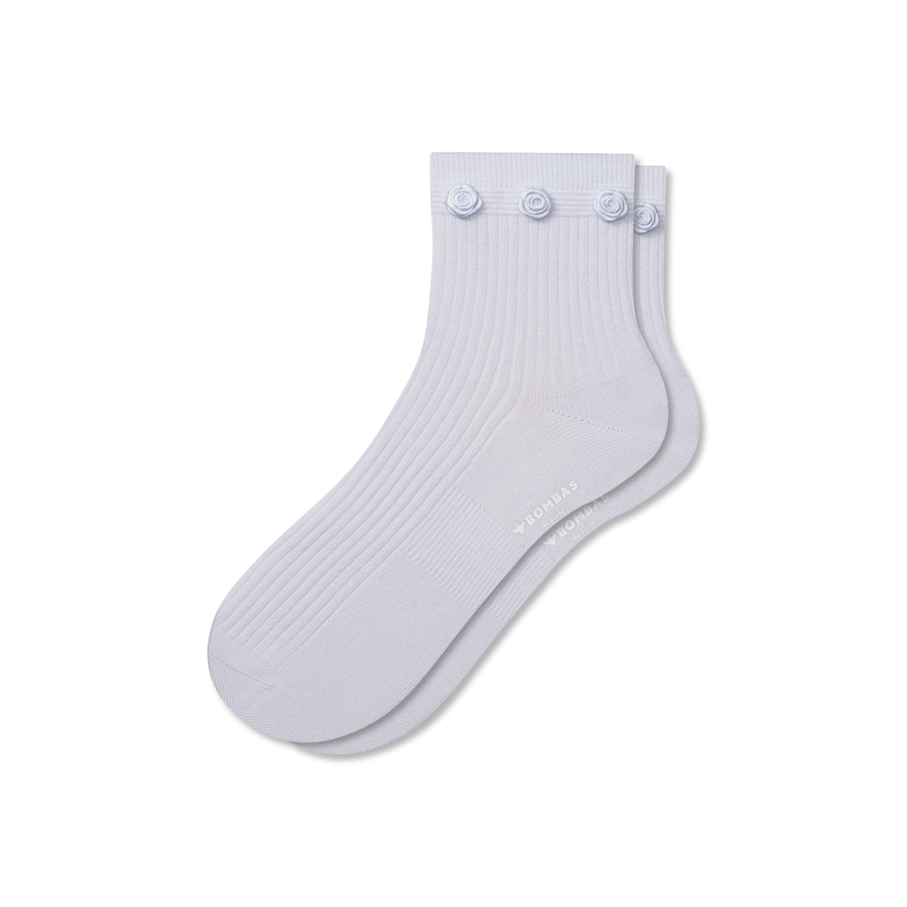 Lightweight Rosette Quarter Socks - Halo Blue L [9368]