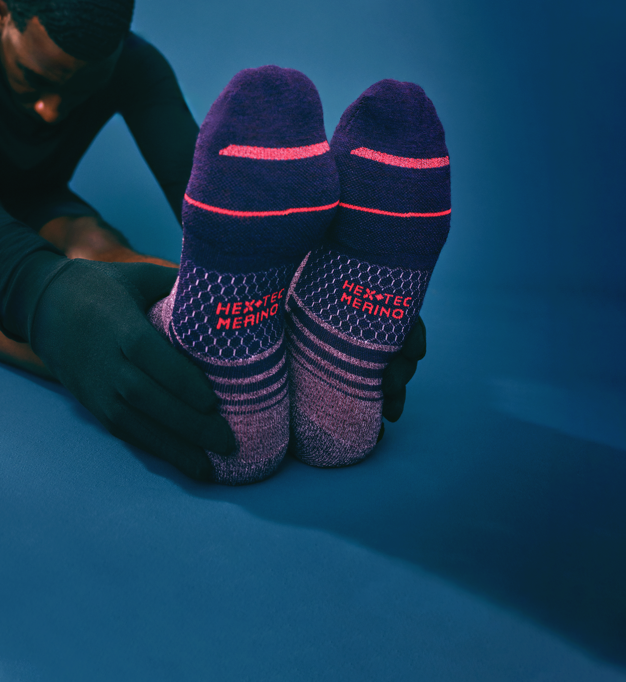 Merino Wool Blend Athletic Ankle Socks - Black Meteor MO [LIFESTYLE] [9711]