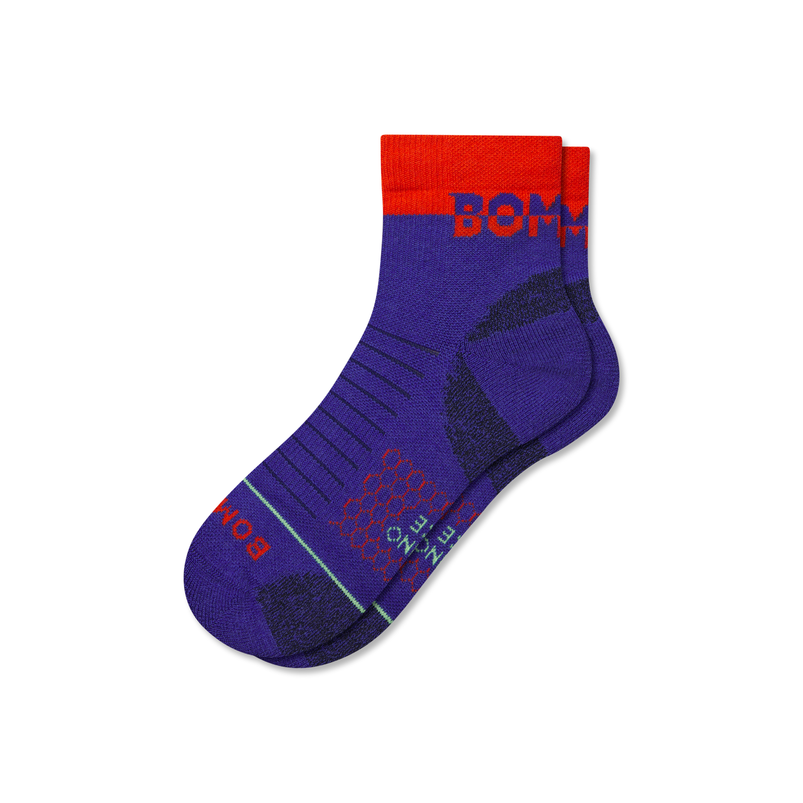 Merino Wool Blend Hiking Quarter Socks - lava blue L [9718]
