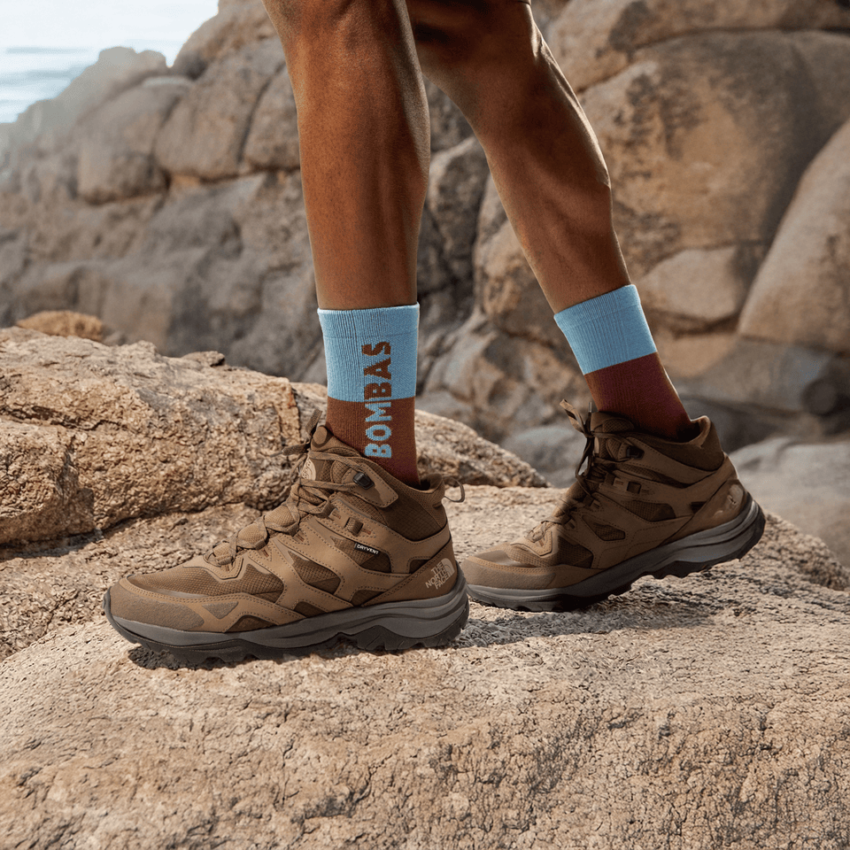 Merino Wool Blend Hiking Calf Socks - blue plum [LIFESTYLE] [9719]