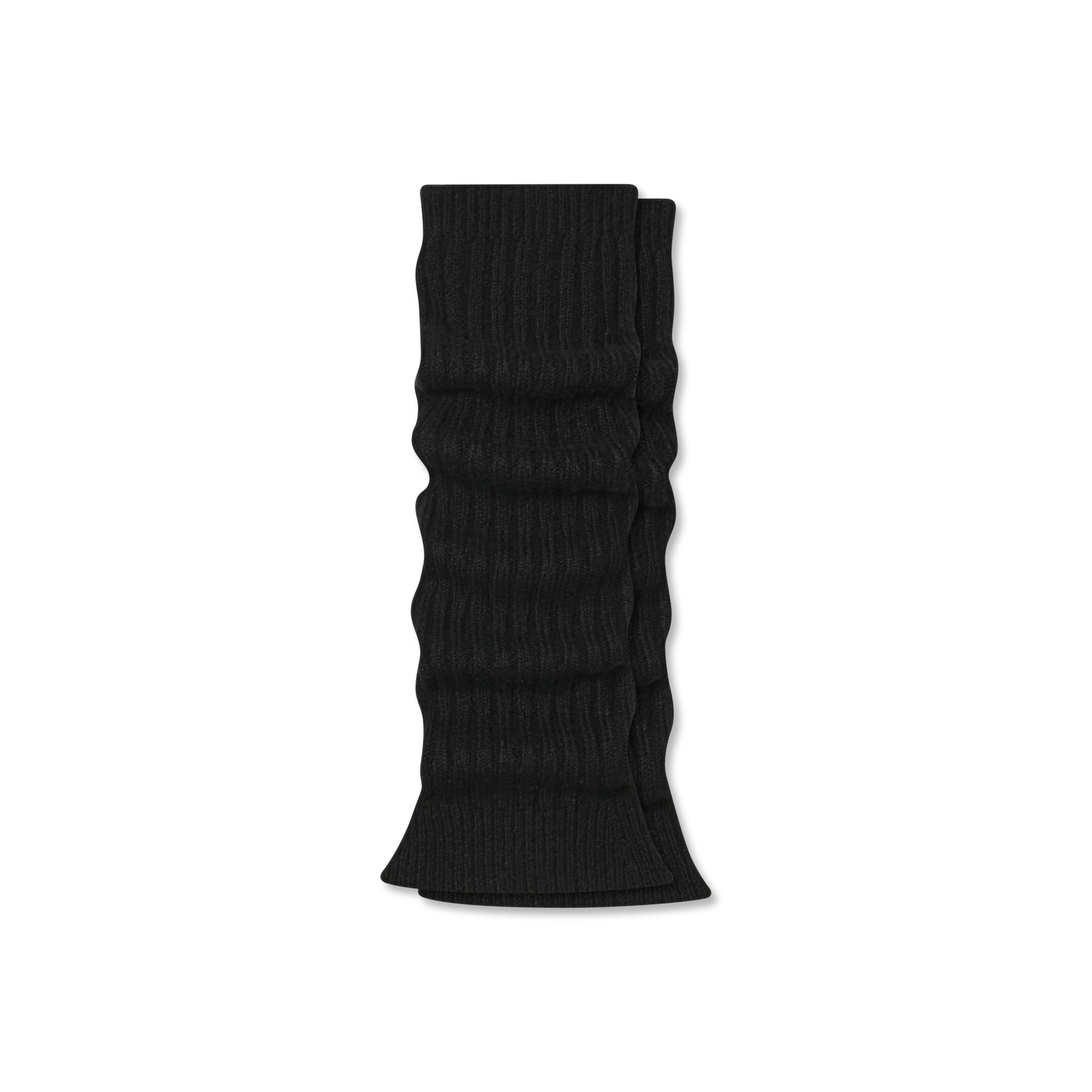 Women’s Ribbed Leg Warmers - Black L2 [9736]