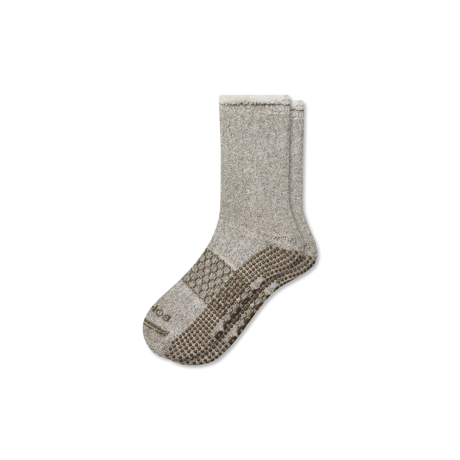 Women’s Roll-Top Merino Blend Gripper House Sock - Easy Lounge Fit