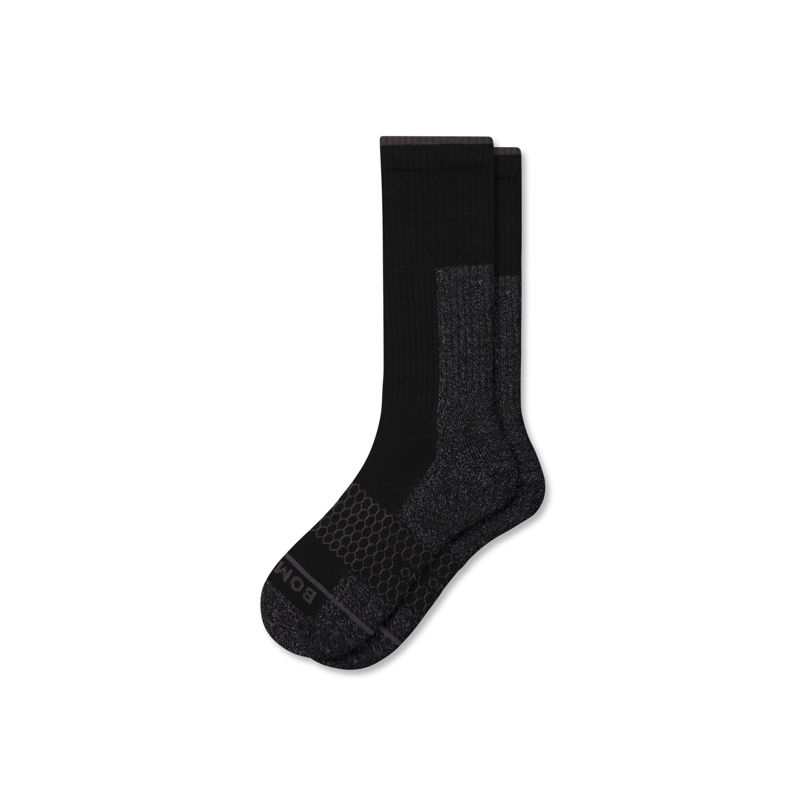 Ultra Strong Merino Blend Calf Socks - Black Charcoal L [9808]