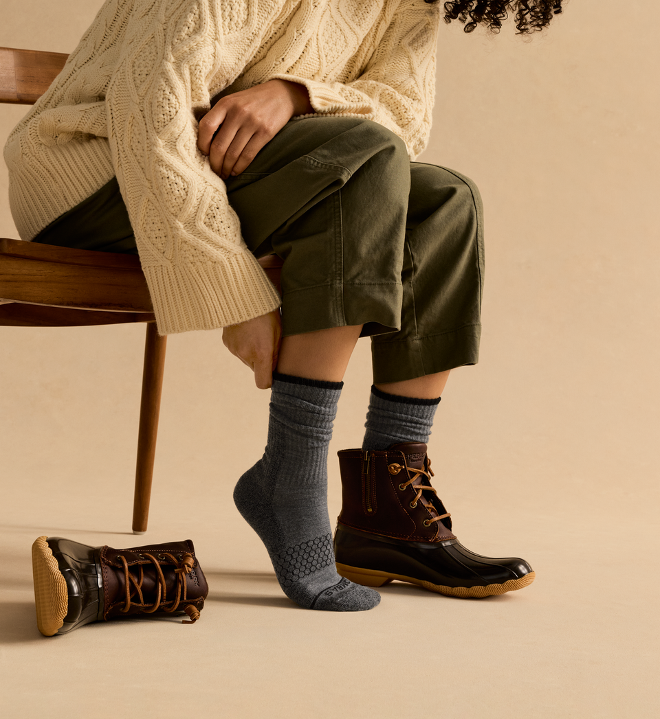 Ultra Strong Merino Blend Calf Socks - Storm Sky Heather [9809][LIFESTYLE]