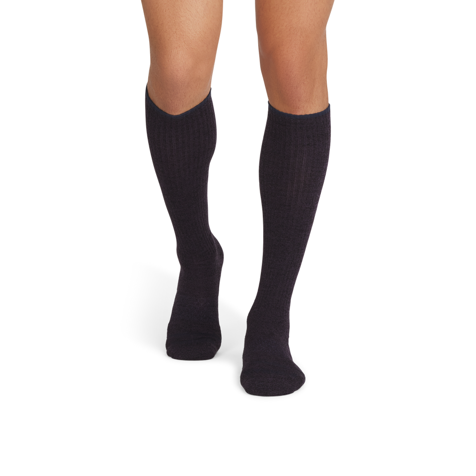 Merino Wool Everyday Compression Socks (15-20mmHg) - night bloom midnight navy MO1 [9821]