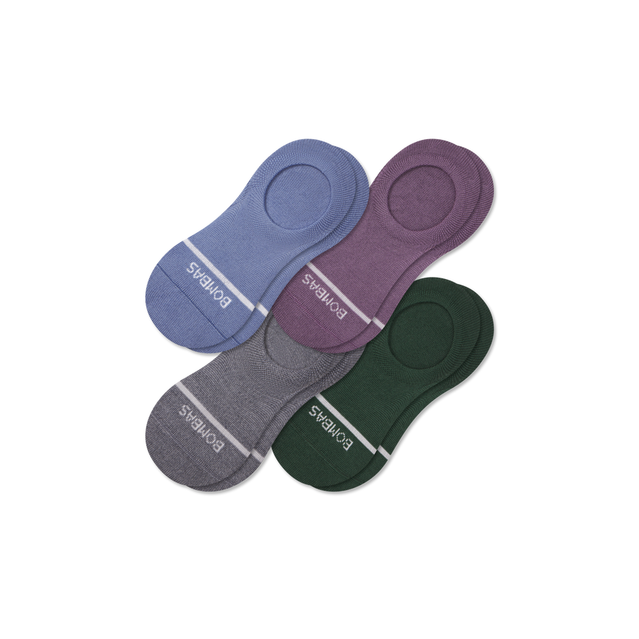 Women's Lightweight Merino Wool Blend No Show Sock 4-Pack - Smooth Office Wear