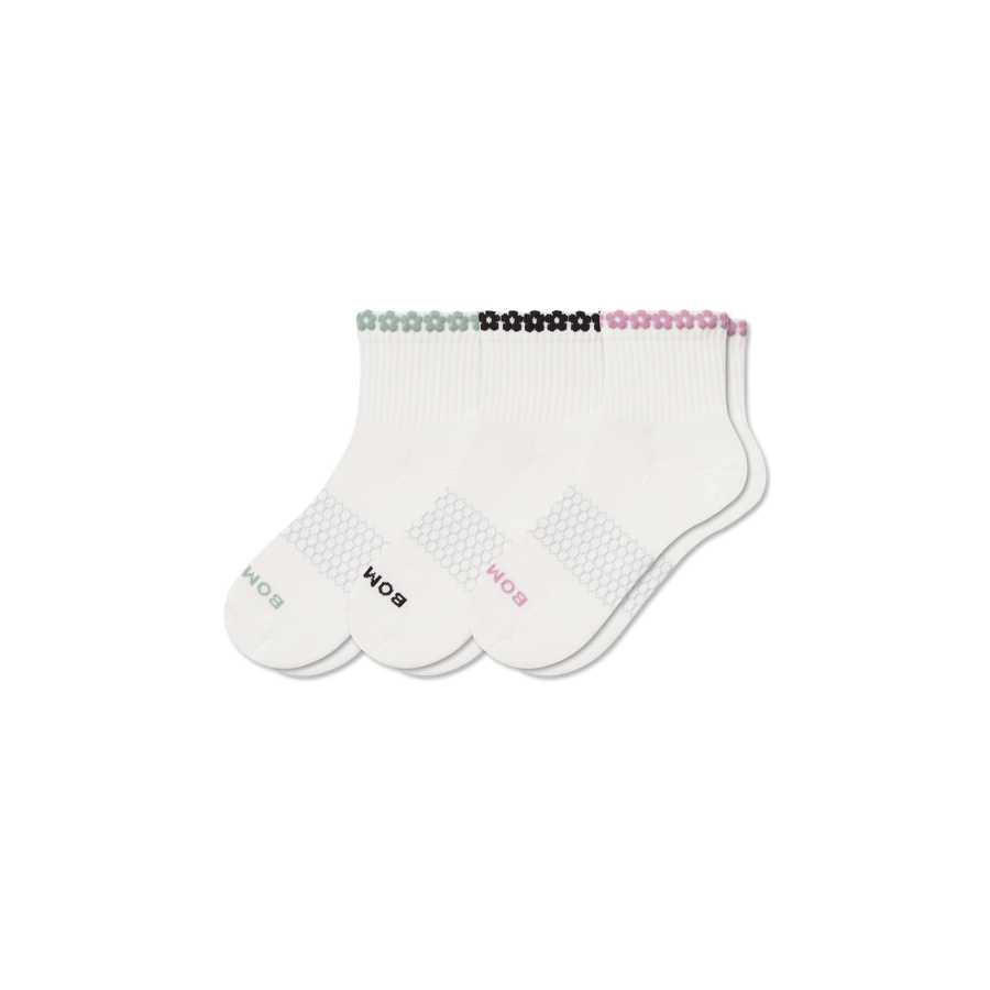 Women's Daisy Chain Quarter Sock 3-Pack - Classic Office Pair