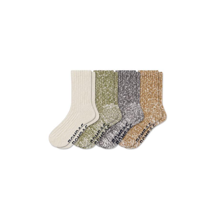 Women's Chunky Ragg Half Calf Sock 4-Pack - Studio Home Pair