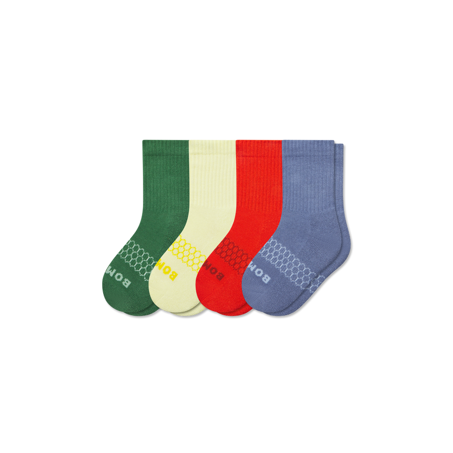 Junior Solids Calf Sock 4-Pack - Studio Court Step