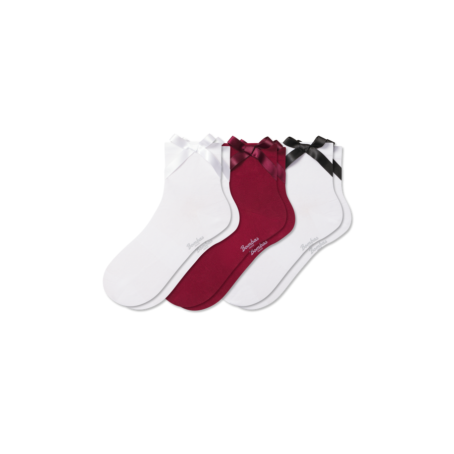 Women's Lightweight Bow Quarter Sock 3-Pack - Active Shift Wear