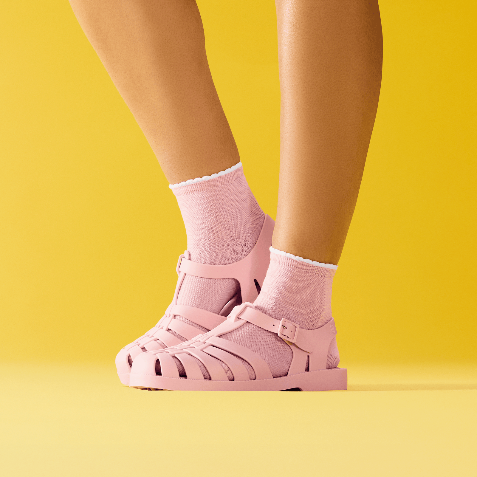 Scallop Cuff Quarter Socks - Pink Lily WO [LIFESTYLE] [8837]