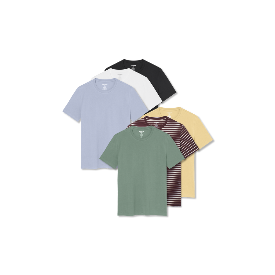 Men's Pima Cotton Crew Neck T-Shirt 6-Pack - Classic Wear