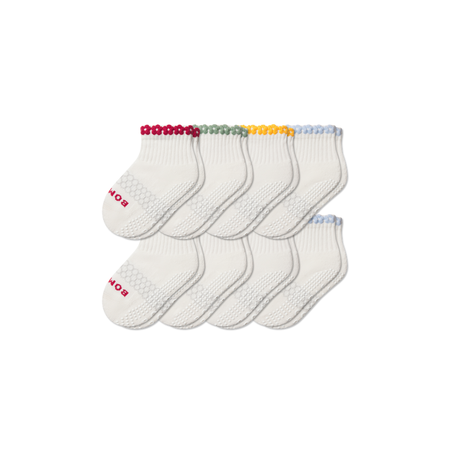 Toddler Daisy Chain Gripper Calf Sock 8-Pack - Classic Fit